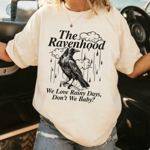 We Love Rainy Days Png | Ravenhood Series PNG | We Love Rainy Days Don't We Baby Png | Book Lover Gift | Raven Wings Sublimation Shirt | Instant Download