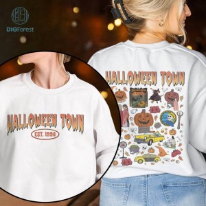 Vintage Halloween Town Est 1998 Png | Halloweentown Png | Pumpkin Halloween Party | Disneyland Halloweentown Png, Town Fall Shirt, Instant Download
