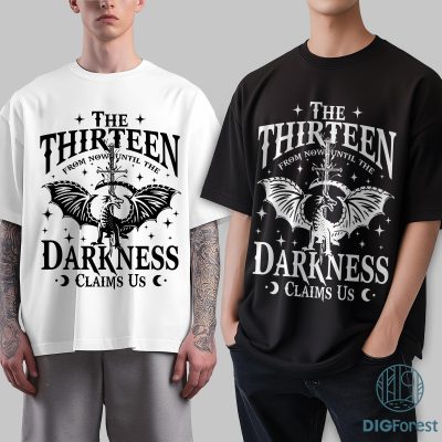 Retro Throne Of Glass Shirt | From Now Until The Darkness Claims Us Shirt | We Are The Thirteen Design | Sarah J Maas Book Shirt | Bookish Gift | SJM Shirt