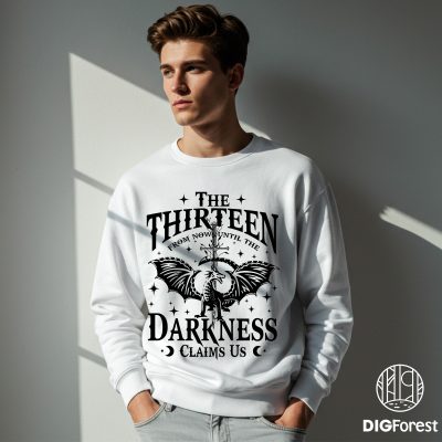 Retro Throne Of Glass Shirt | From Now Until The Darkness Claims Us Shirt | We Are The Thirteen Design | Sarah J Maas Book Shirt | Bookish Gift | SJM Shirt