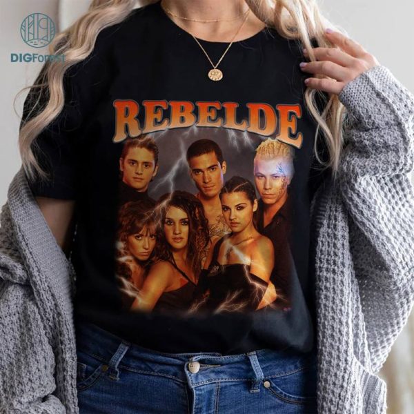 Vintage Rebelde Png | Vintage 90s Graphic PNG | RBD Concert Shirt | Rbd Rebelde Tour 2023 | Rebelde Tshirt | Rebelde Tour 2023 Digital Download