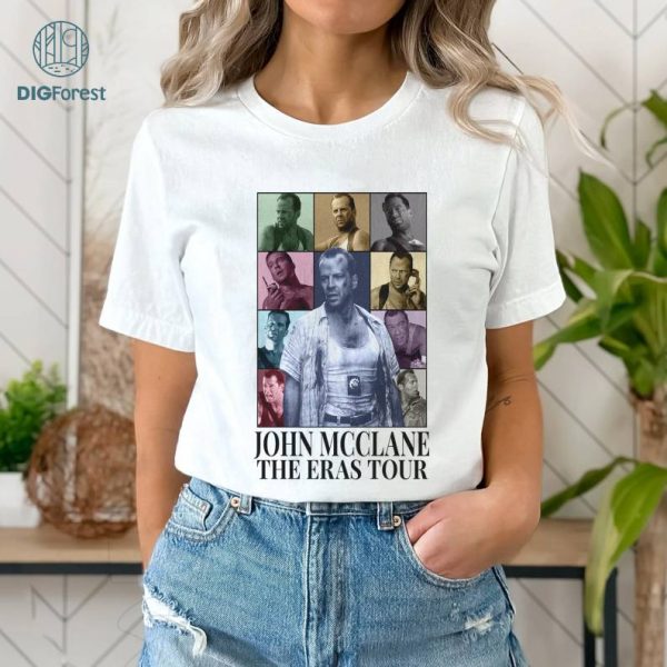 John McClane Eras Tour Style Png | Vintage John McClane PNG | John McClane Homage Shirt | Die Hard Movie Shirt