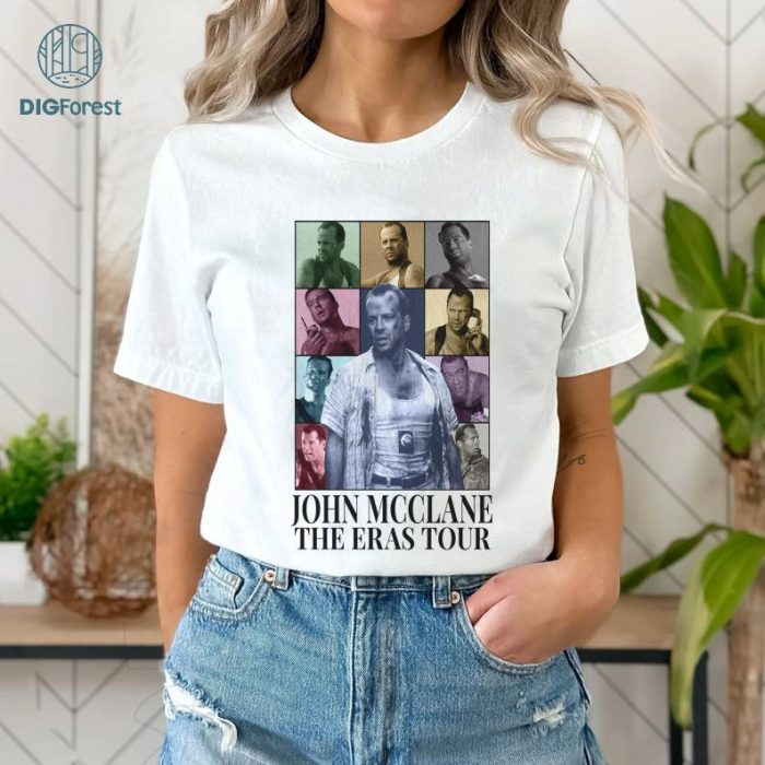 John McClane Eras Tour Style Png | Vintage John McClane PNG | John McClane Homage Shirt | Die Hard Movie Shirt