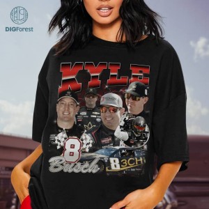 Kyle Busch Vintage Png, Kyle Busch Nascar PNG, Nascar Racing Shirt, Kyle Busch Fan Gift, Graphic Tees For Women Trendy