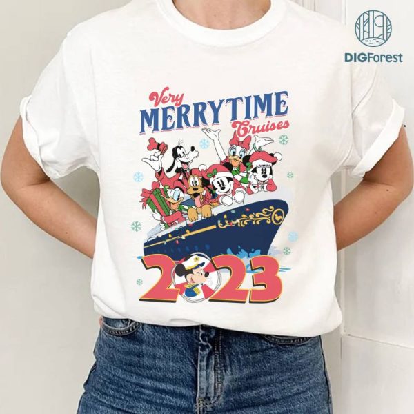 Personalized Disney Christmas Very Merrytime Cruises 2023 Png, Mickey