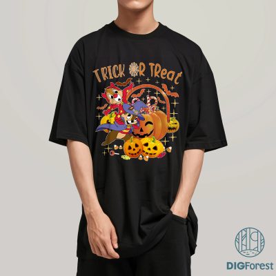 Disney Chip and Dale Halloween PNG - Trick or Treat Shirt, Disneyland Halloween, Chip n Dale Costume, Double Trouble PNG