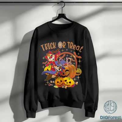 Disney Chip and Dale Halloween PNG - Trick or Treat Shirt, Disneyland Halloween, Chip n Dale Costume, Double Trouble PNG