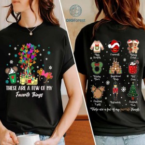Disney Christmas Snack Png, These Are A Few Of My Favorite Things Christmas Png, Disney Christmas Balloon Shirt,Disney Castle Xmas, Digital Download