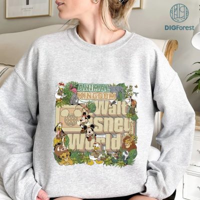 Disney Vintage Retro Animal Kingdom Shirt | Walt Disney World Safari Design | WDW Animal Kingdom Shirt | Safari Mode Png | Mickey And Friends Instant Download