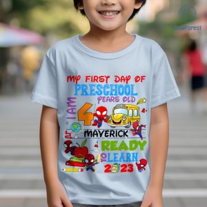 Personalized Spiderman Back To School Png | Spiderman School Shirt | Back To School Shirt | Spiderman First Day Of School | Instant Download