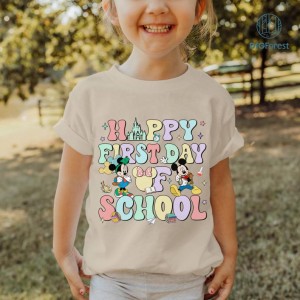 Happy First Day of School Png, Disney Mickey Happy First Day of School Shirt, 1st Day of School Design, Mickey Back To School Png, Teacher Life Digital Download