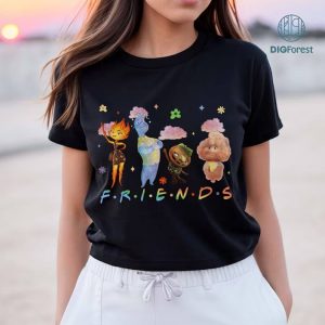 Disney Elemental Friends PNG Desgin, Pixar Elemental Friends Shirt, Ember Wade Clod Grale PNG, Elemental Characters Png Sublimation