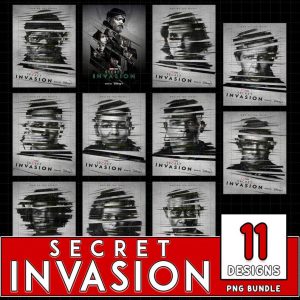 Secret Invasion 11 Designs Bundle Png | Secret Invasion Poster | Secret Invasion Print Art | Nick Fury Avengers Png Digital Download