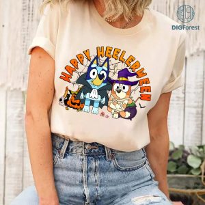 Bluey And Bingo Halloween Png | Bluey Halloween Shirt | Bluey Trick Or Treat | Bandit Heeler Shirt | Family Halloween Party Instant Download
