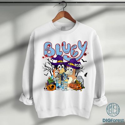 Bluey and Friends Halloween PNG – Bluey Heelerween, Horror Halloween, Spooky Season Instant Download