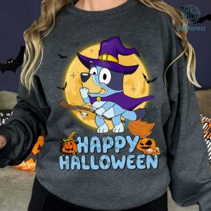 Bluey Happy Halloween Trick Or Treat Png | Bluey Halloween Shirt | Bluey Trick Or Treat Design | Bandit Heeler | Family Halloween Party | Instant Download