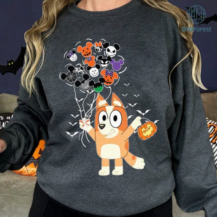 Bingo Happy Halloween Trick Or Treat Png | Bluey Halloween Shirt | Bluey Trick Or Treat Design | Bandit Heeler | Family Halloween Party | Instant Download