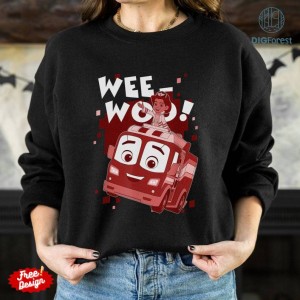 Firetruck Wee-Woo Firebuds Bo Flash PNG File | Magic Kingdom | Family Matching Gift | Instant Download | Epcot Parks Png File