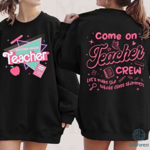 Second Grade Teacher Png | Custom Teacher Shirt | Colorful Teacher Shirt | 90S Teacher Design | Colorful School Shirt | Teacher Team Shirt | Instant Download