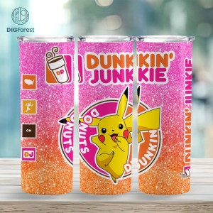 Pokemon Coffee 20 oz Skinny Tumbler Sublimation Design | Pikachu Straight & Tapered Tumbler Wrap Instant Digital Download