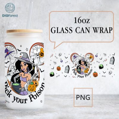 Disney Jasmine Princess 16Oz Glass Can Wrap Png | Disneyland Aladdin Glass Can Wrap | Disneyland Can Glass | Libbey Can Glass Trick or Treat Disney Jasmine Princess 16Oz Glass Can Wrap Png | Disneyland Aladdin Glass Can Wrap | Disneyland Can Glass | Libbey Can Glass Trick or Treat