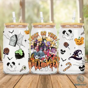 Disney Villains Halloween 16oz Can Glass Wrap, Bad Witches Club Can Glass, Libbey Can Glass, Bad Girls Can Glass Wrap, Halloween Png