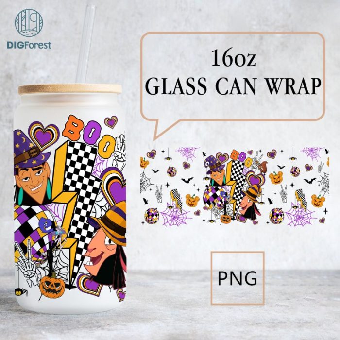 Elemental Libbey Halloween Glass PNG, Elemental Can Glass Wrap PNG, 16oz Can Glass PNG, elemental movie Can Glass Full Wrap png