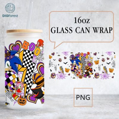 Sonic Halloween glass cup 16oz, The Hedgehog Libbey Can Glass PNG Sublimation, Cartoon Full Glass Can Wrap, Video Game Libbey Template Sonic Halloween glass cup 16oz, The Hedgehog Libbey Can Glass PNG Sublimation, Cartoon Full Glass Can Wrap, Video Game Libbey Template