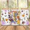 Disney Winnie The Pooh Checkered Halloween Png, Buzz Lightyear Halloween Png, 16oz Libbey Glass Can Wrap, Trick Or Treat, Spooky Vibes Tumbler Wrap