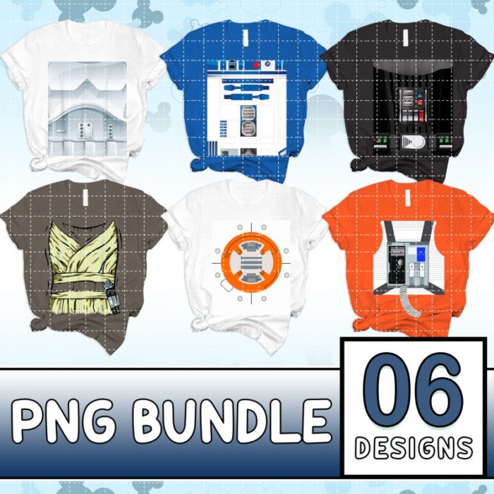 Stormtrooper Costume Png | Darth Vader R2D2 BB-8 Obi-Wan Kenobi Costume Halloween Png | Anakin Skywalker Cosplay Png Bundle