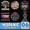 Hispanic Heritage Month Png | Hispanic Heritage Png | Hispanic Flags Sublimation | Transfer Printable | National Hispanic Heritage Month Png