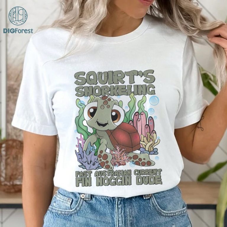 Disney Retro Squirts Snorkeling Png Finding Nemo Squirt Shirt Sea