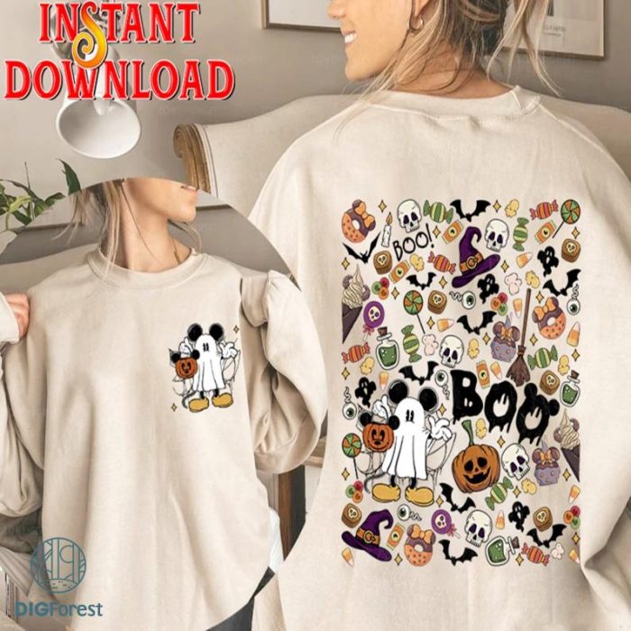 Disneyland Mickey Halloween Boo Png | Disney Mickey Ghost Pumpkin Png | Disneyland Ghost Shirt | Mickey's Not So Scary Halloween Family Matching