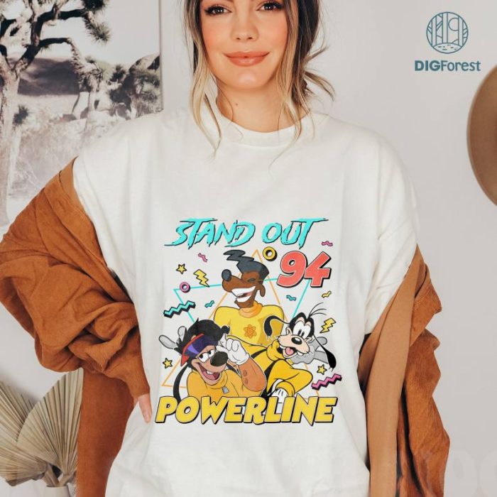 Vintage Goofy Movie Powerline Shirt, Retro 90s Disney A Goofy Powerline Stand Out Tour 95 Png, Goofy Powerline Png, Stand Out Tour Goofy Movie Shirt, Instant Download
