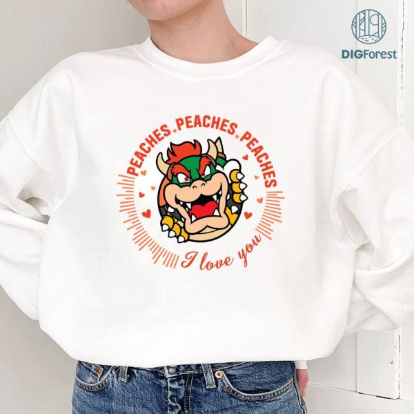 Retro Peaches Peaches Png, Peaches Peaches Peaches, Bowser Lover Shirt