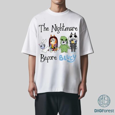 Bluey The Nightmare Before PNG – Spooky Bluey & Friends Clipart, Bluey Family Sublimation Design PNG Bluey The Nightmare Before PNG – Spooky Bluey & Friends Clipart, Bluey Family Sublimation Design PNG