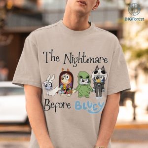 Bluey The Nightmare Before PNG | Bluey Spooky PNG | Bluey And Friends Clipart | Bluey Family Sublimation Designs | Spooky Bluey PNG