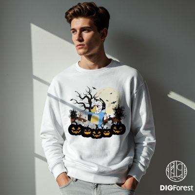 Bluey Horror Halloween Shirt - Blue Dog Spooky Tee, Bluey Trick Or Treat Graphic, Cute Halloween Friends Kids Outfit Bluey Horror Halloween Shirt - Blue Dog Spooky Tee, Bluey Trick Or Treat Graphic, Cute Halloween Friends Kids Outfit