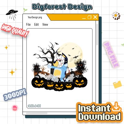 Bluey Horror Halloween Shirt - Blue Dog Spooky Tee, Bluey Trick Or Treat Graphic, Cute Halloween Friends Kids Outfit Bluey Horror Halloween Shirt - Blue Dog Spooky Tee, Bluey Trick Or Treat Graphic, Cute Halloween Friends Kids Outfit