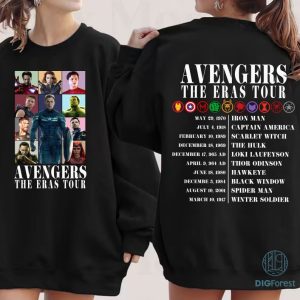 Avengers The Eras Tour Png, Avenger Assemble Png, MCU Fan Gift, The Eras Tour 2023 Png, MCU, Spiderman, Thor Loki Hulk Digital Download