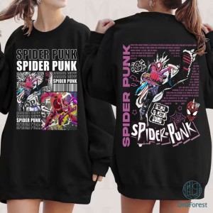 Spider Punk Png | Hobie Brown Shirt | Spider-Man Across the Spider-Verse Png| Miles Morales Design | Superhero Digital Download