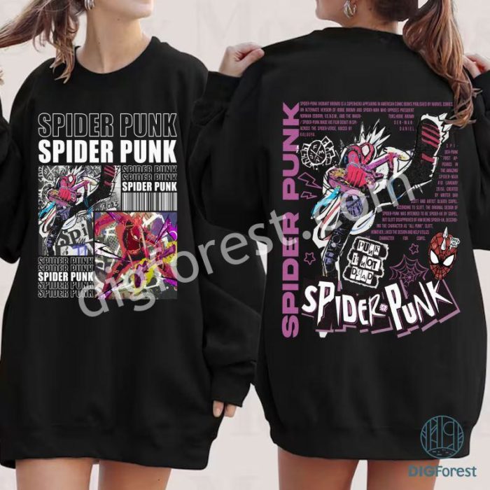 Spider Punk Png | Hobie Brown Shirt | Spider-Man Across the Spider-Verse Png| Miles Morales Design | Superhero Digital Download