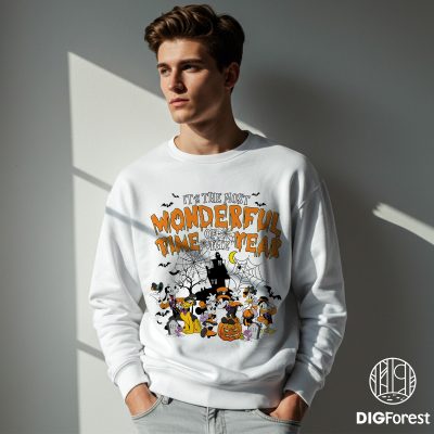 Disney Vintage Mickey & Friends Halloween PNG - Mickey Minnie 2025 PNG, Family Matching PNG, Trick or Treat PNG