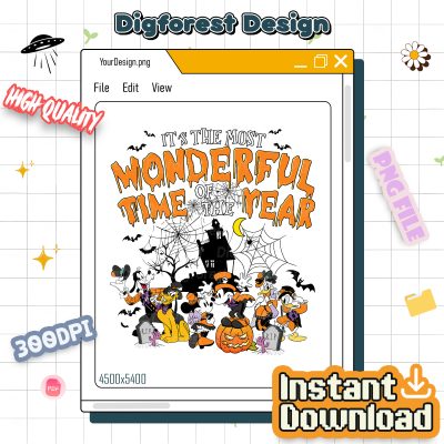 Disney Vintage Mickey & Friends Halloween PNG - Mickey Minnie 2025 PNG, Family Matching PNG, Trick or Treat PNG