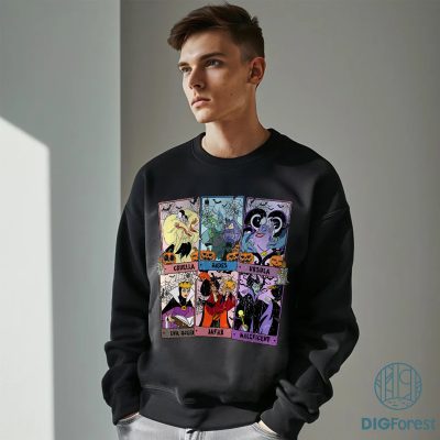 Disney Retro Villains Tarot Cards PNG - Bad Witches Club PNG, Family Villain PNG, Ursula Evil Queen Maleficent PNG