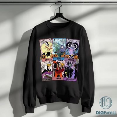 Disney Retro Villains Tarot Cards PNG - Bad Witches Club PNG, Family Villain PNG, Ursula Evil Queen Maleficent PNG