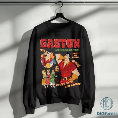 Disney Gaston Beauty and the Beast PNG – Gaston Villains PNG, Disneyland Trip PNG, WDW Family PNG, Birthday Gifts