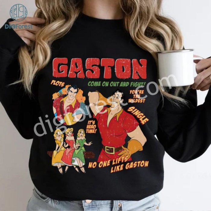 Disney Gaston Beauty and the Beast PNG, Gaston Villains Shirt, Disneyland Trip Outfits, WDW Family Shirts, Birthday Gifts, Sublimation Designs