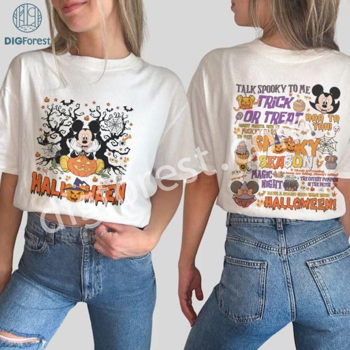 Disney Two Sided Mickey's Not-So-Scary Halloween Party 2023 PNG, Mickey and Friends Halloween Shirt, Mickey Halloween Pumpkin, Spooky Season