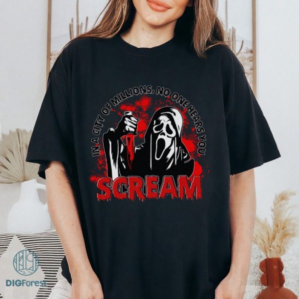 Halloween Horror Scream Png | No One Hears You Scream Shirt | Ghost Face Shirt | Scary Movie Digital Download